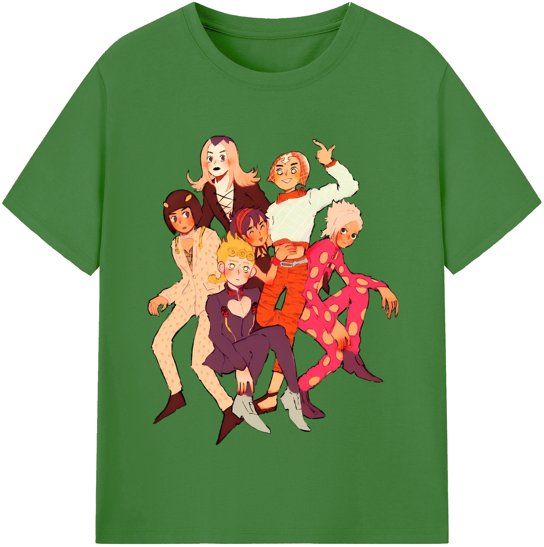 （画像用） ジョジョの奇妙な冒険 JoJo's Bizarre Adventure レディースカジュアルプリントTシャツ（綿100％）